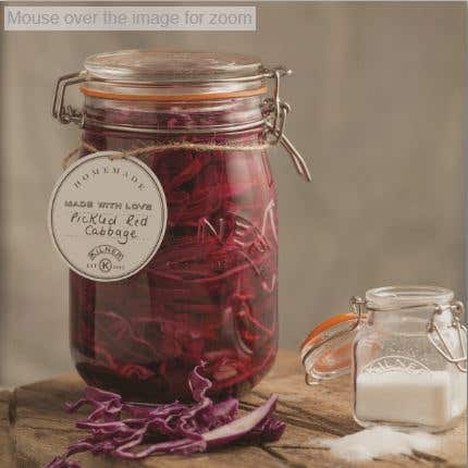 Kilner 0025.491 Round Jar, 1 L, Glass