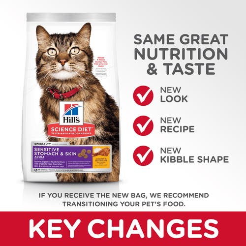 Science Diet 8878 Cat Food, Dry, Chicken/Rice Flavor, 15.5 lb Pouch