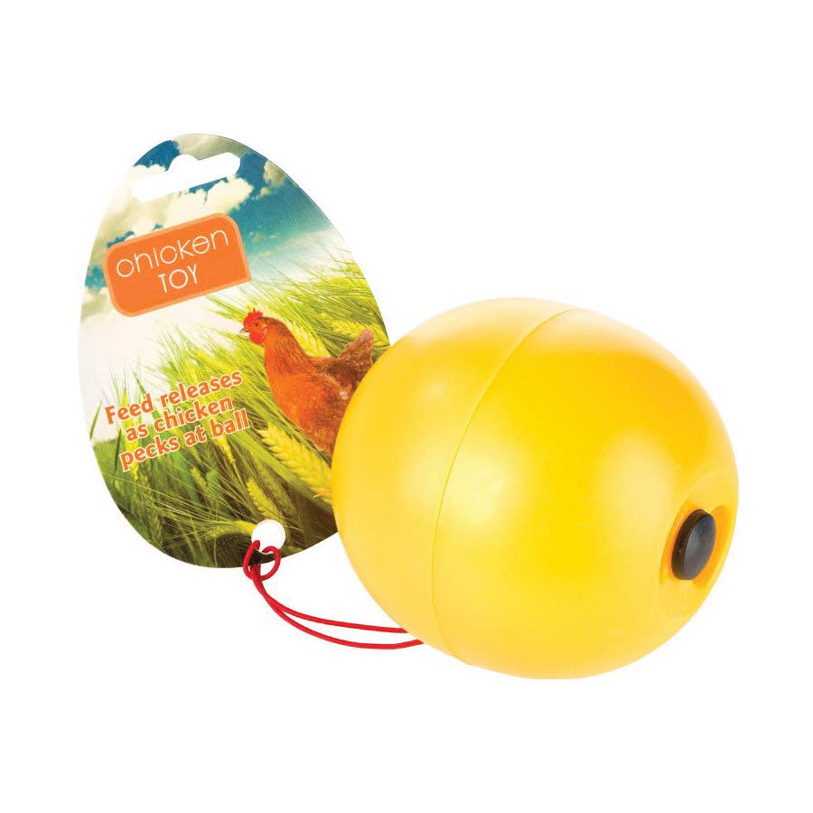 Manna Pro 1000255 Chicken Toy, 1-1/2 oz Capacity, Yellow