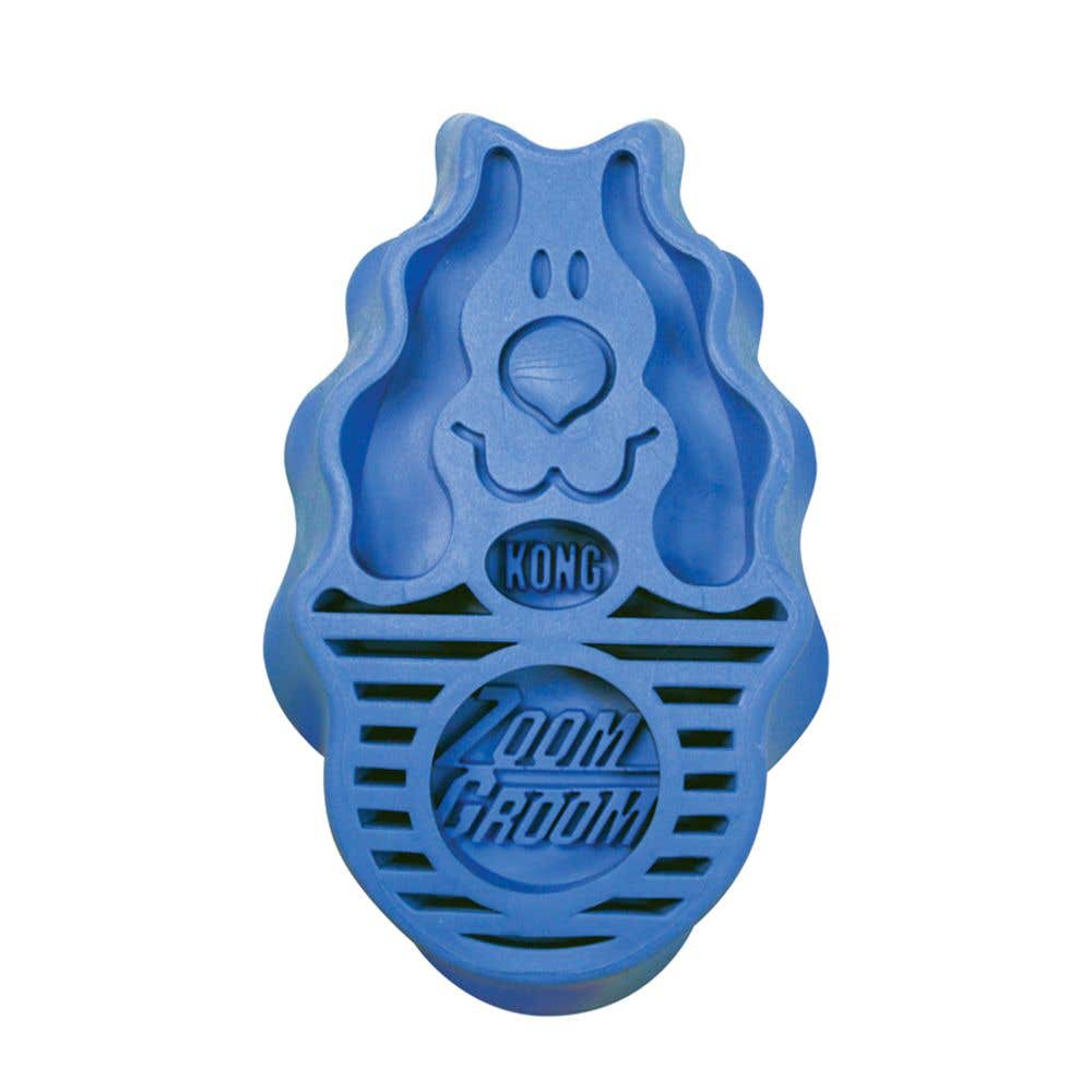 Kong ZoomGroom Boysenberry Brush, Rubber