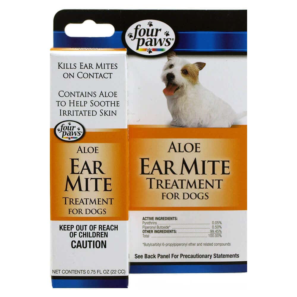 Four Paws 100514898 Aloe Earmite Treatment, Liquid, 0.75 oz Bottle