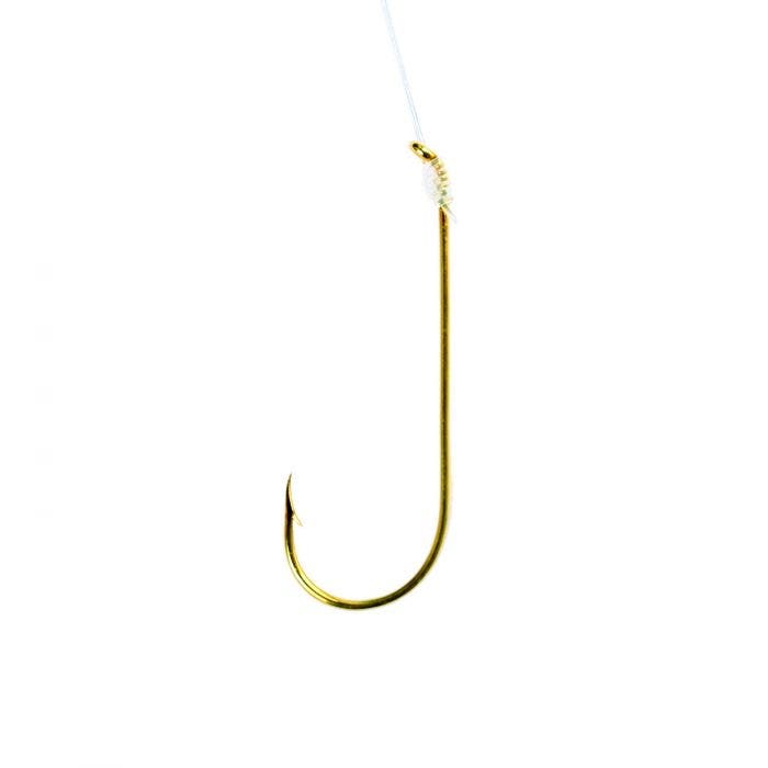 Eagle Claw Aberdeen Snelled Hook, 6 Hook, Gold