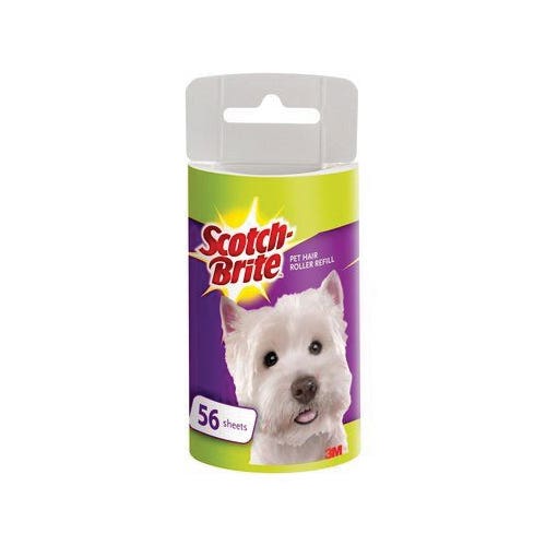 Scotch-Brite 839RFS-70 Pet Hair Roller Refill, 70 Sheets Roller, Plastic