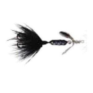 Worden's 208-BL Fishing Lure, Rooster Tail, 1-Hook, Black Lure