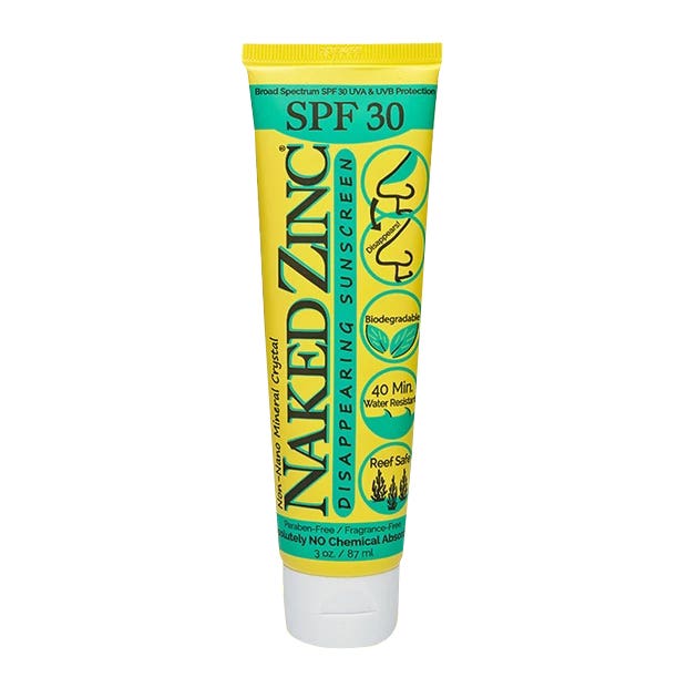 The Naked Bee Naked Zinc Disappearing Sunscreen, 3 oz