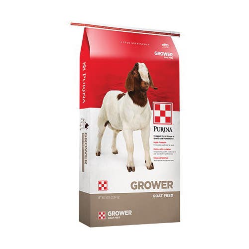Purina 3004596-206 Goat Grower Feed, Growing, Young Animal Lifestage, Pellet, 50 lb Bag
