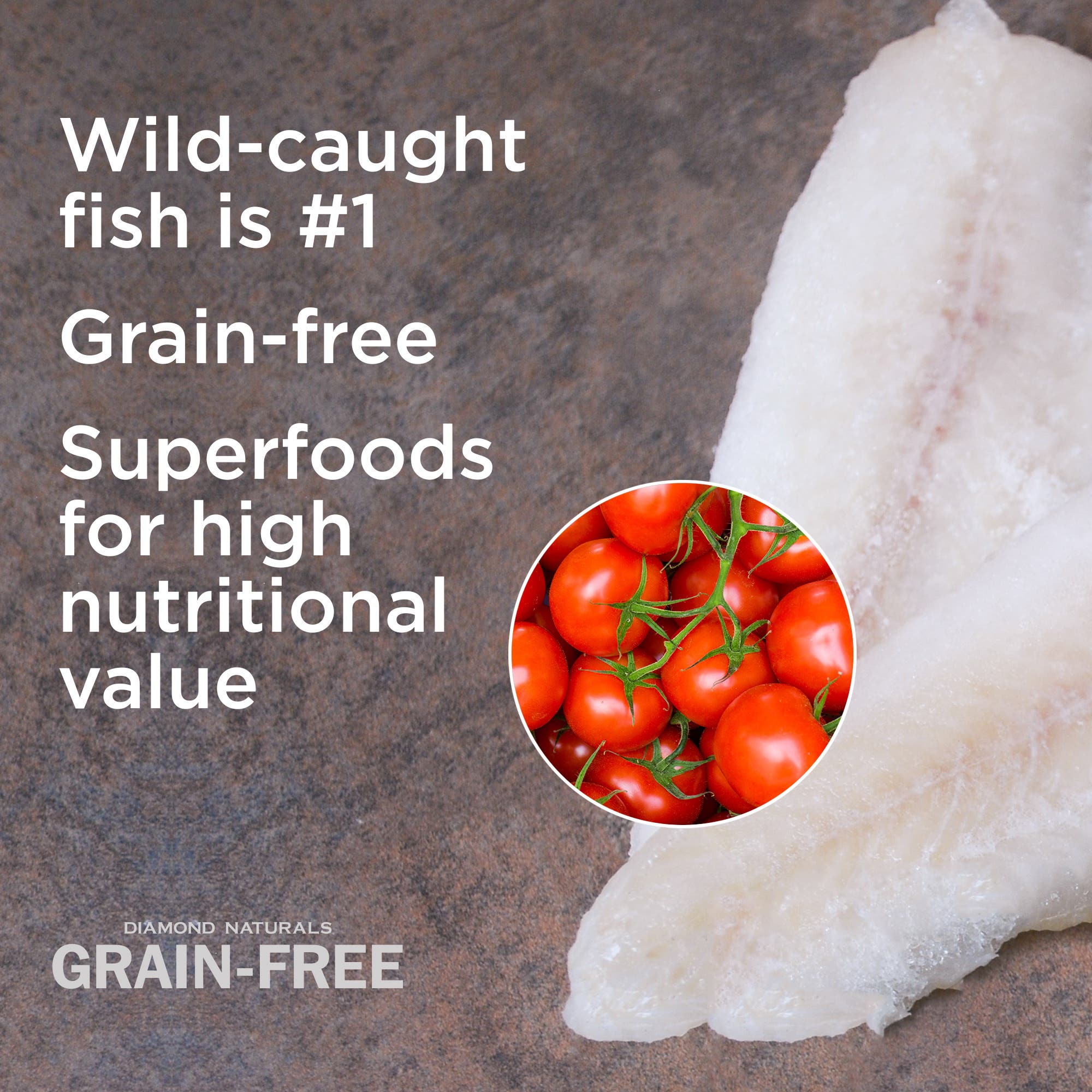 Diamond Naturals Grain-Free Whitefish & Sweet Potato Dry Dog Food, 5 lb