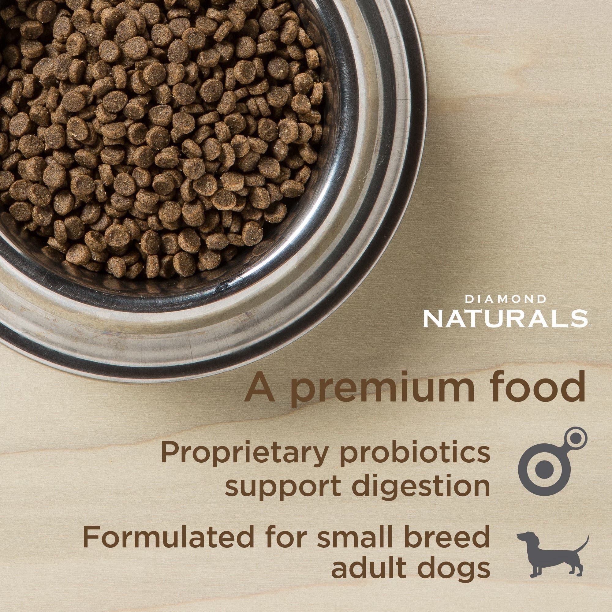 Diamond Naturals Small Breed Adult Dog Lamb Meal & Rice Dry Food, 18 lb