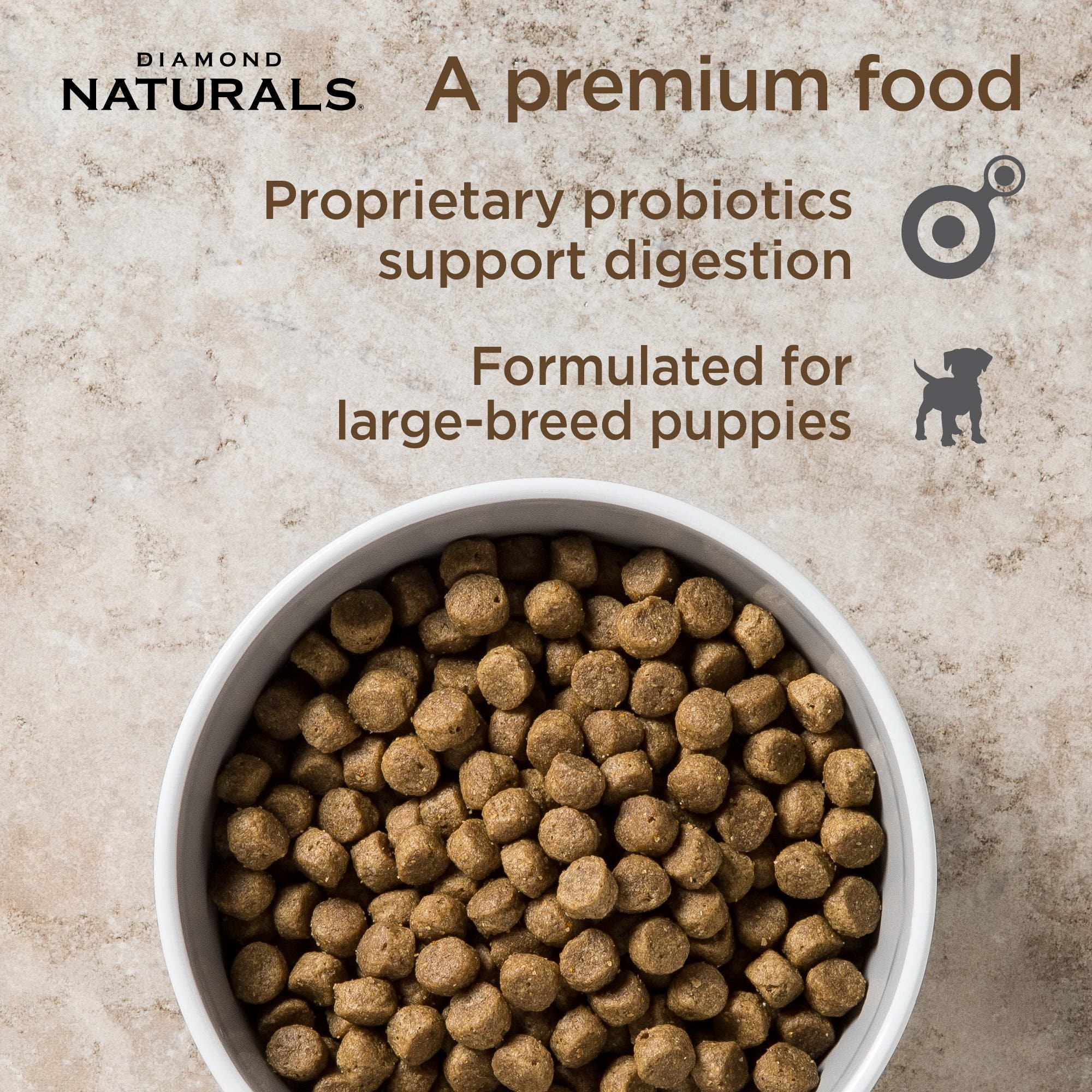 Diamond Naturals Large Breed Puppy Lamb Meal & Rice Dry Food, 20 lb - 786787