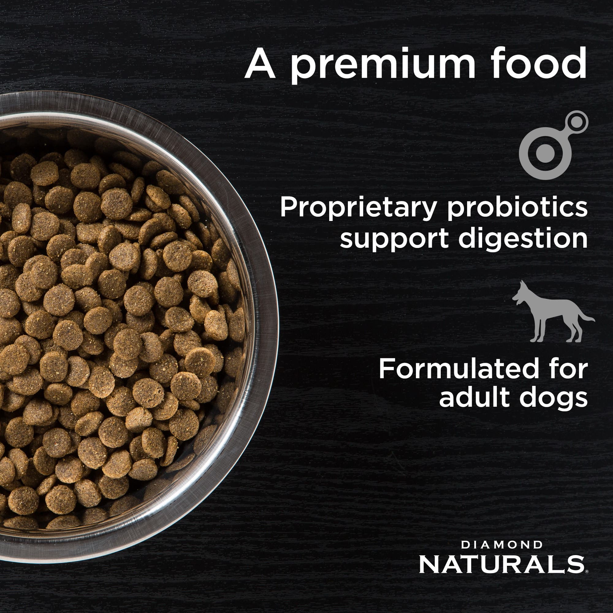 Diamond Naturals Adult, Large Breed Dry Dog Food, Beef Meal & Rice, 40 lb bag