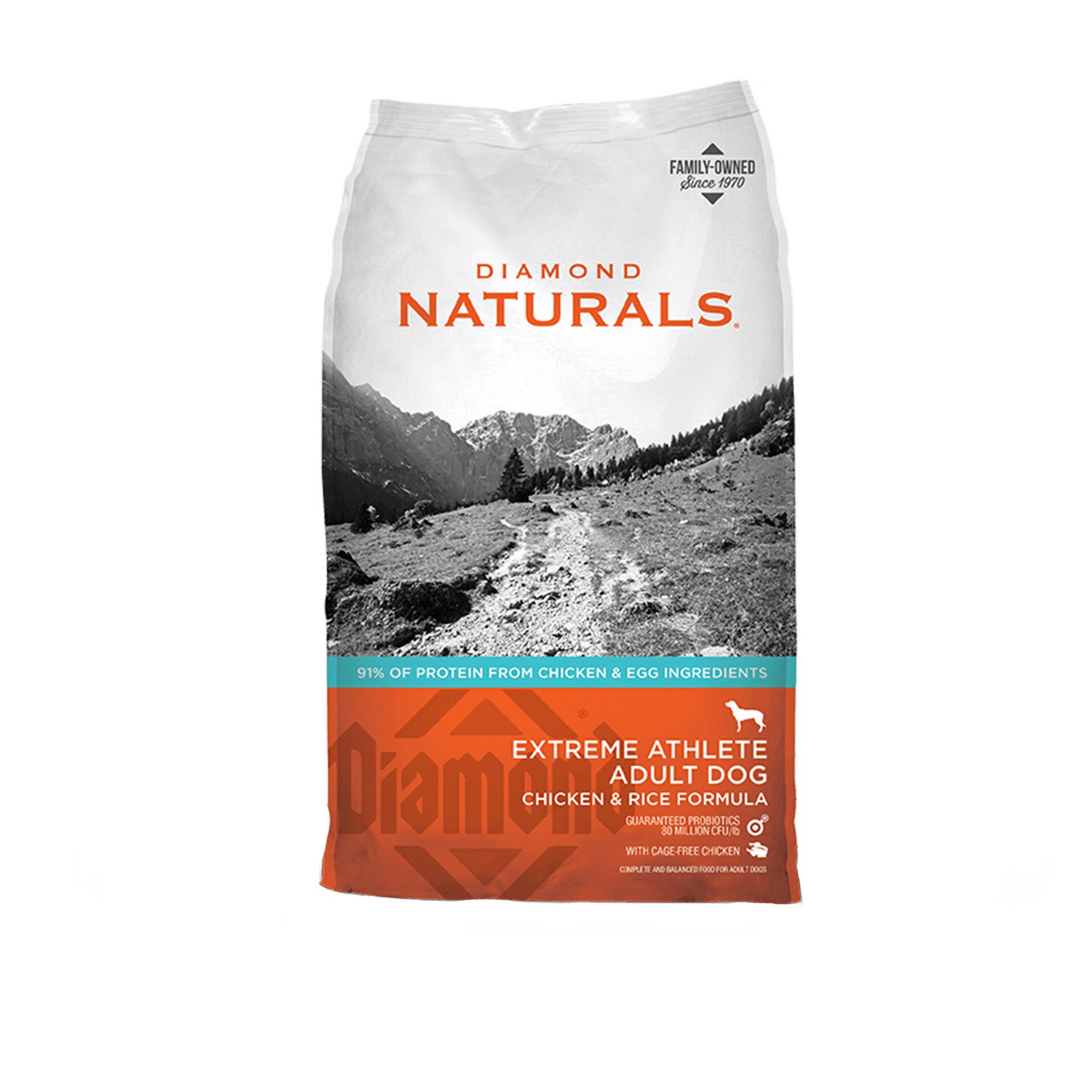 Diamond Naturals Extreme Athlete Adult Dog Food, Chicken & Rice, 40 lb