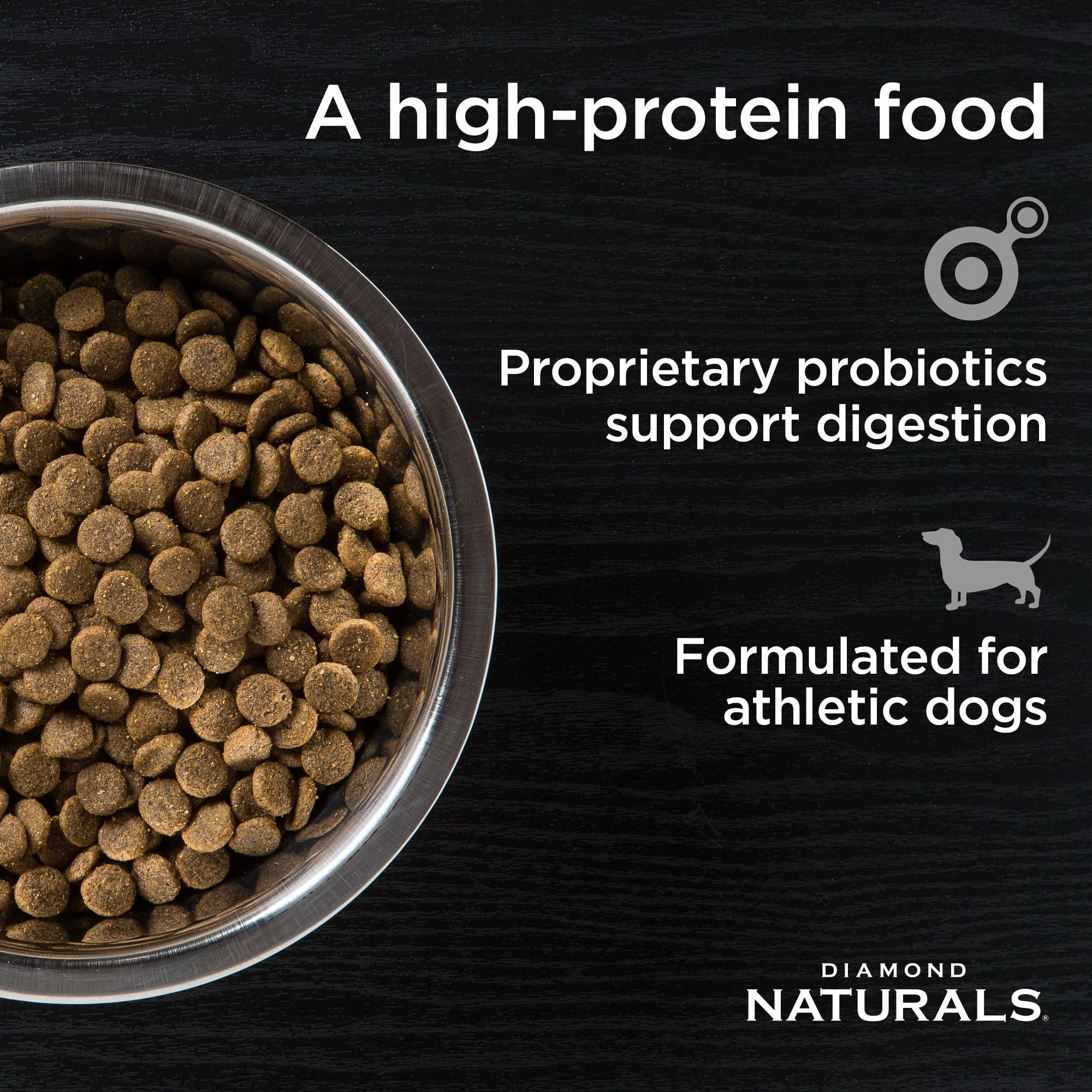 Diamond Naturals Extreme Athlete Adult Dog Food, Chicken & Rice, 40 lb