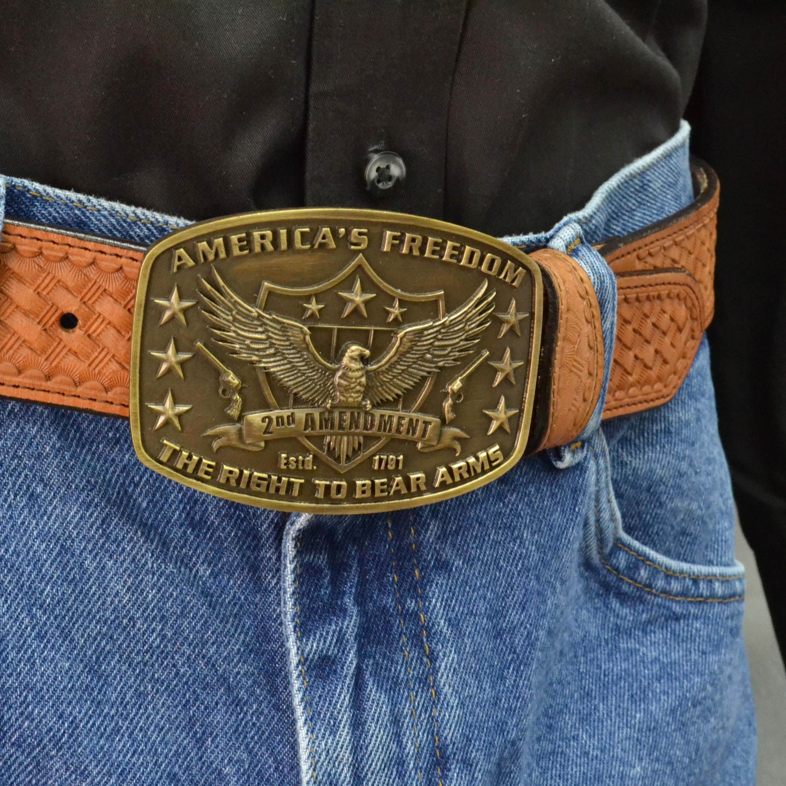 Montana Silversmiths 2nd Amendment Heritage Attitude Belt Buckle