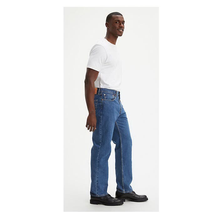 Levi's 550 Series 005504891-32X34 Jeans, 32 in Waist, 34 in L Inseam, Medium Stonewash, Relaxed Fit, Non-Stretchable