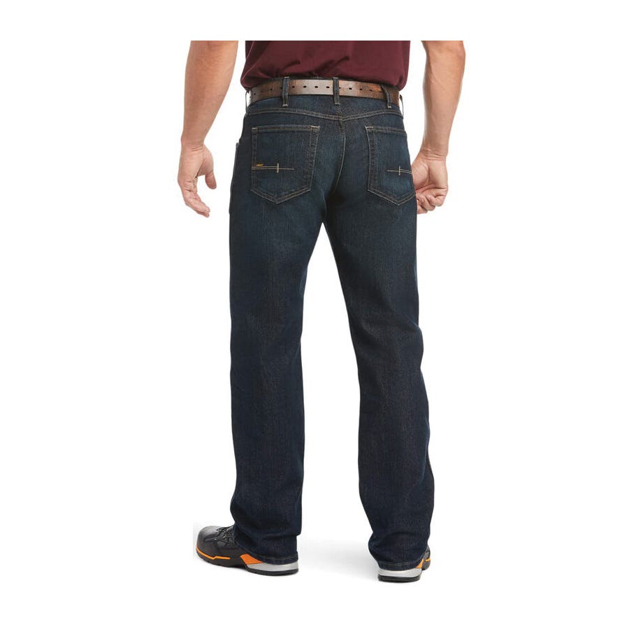 Ariat Rebar M5 Series Jeans, 32 in, 34 in L, Blackstone, Slim, Straight, Stretchable