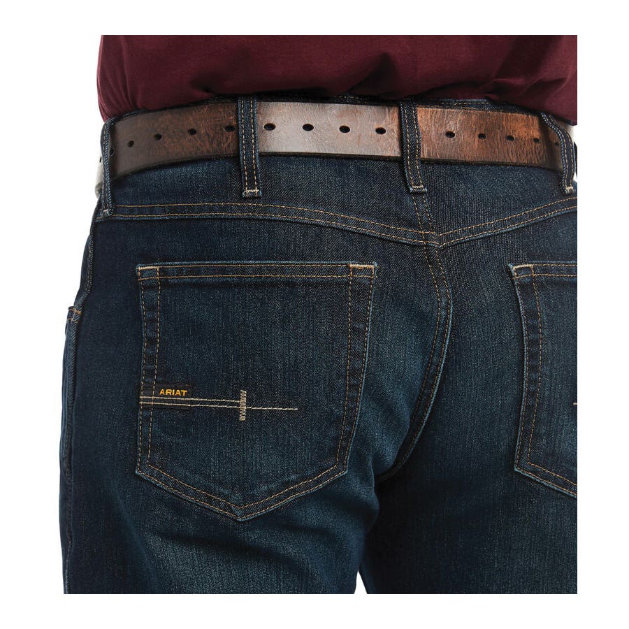 Ariat Rebar M5 Series Jeans, 34 in, 34 in L, Blackstone, Slim, Straight, Stretchable
