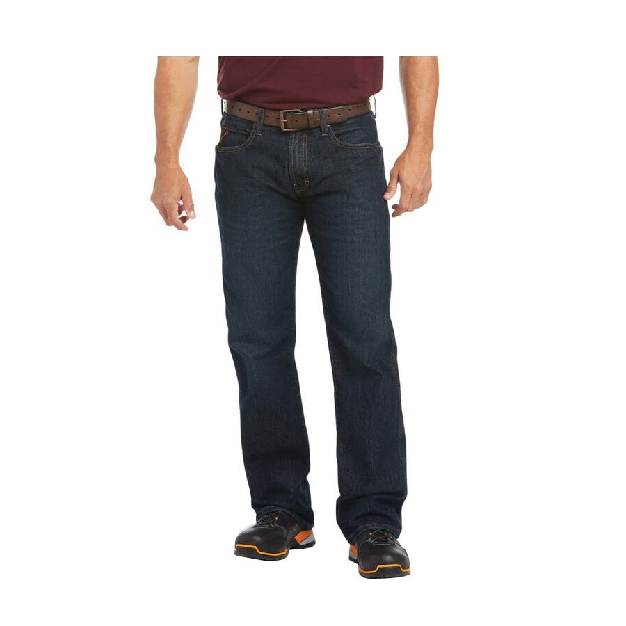 Ariat Rebar M5 Series Jeans, 34 in, 34 in L, Blackstone, Slim, Straight, Stretchable