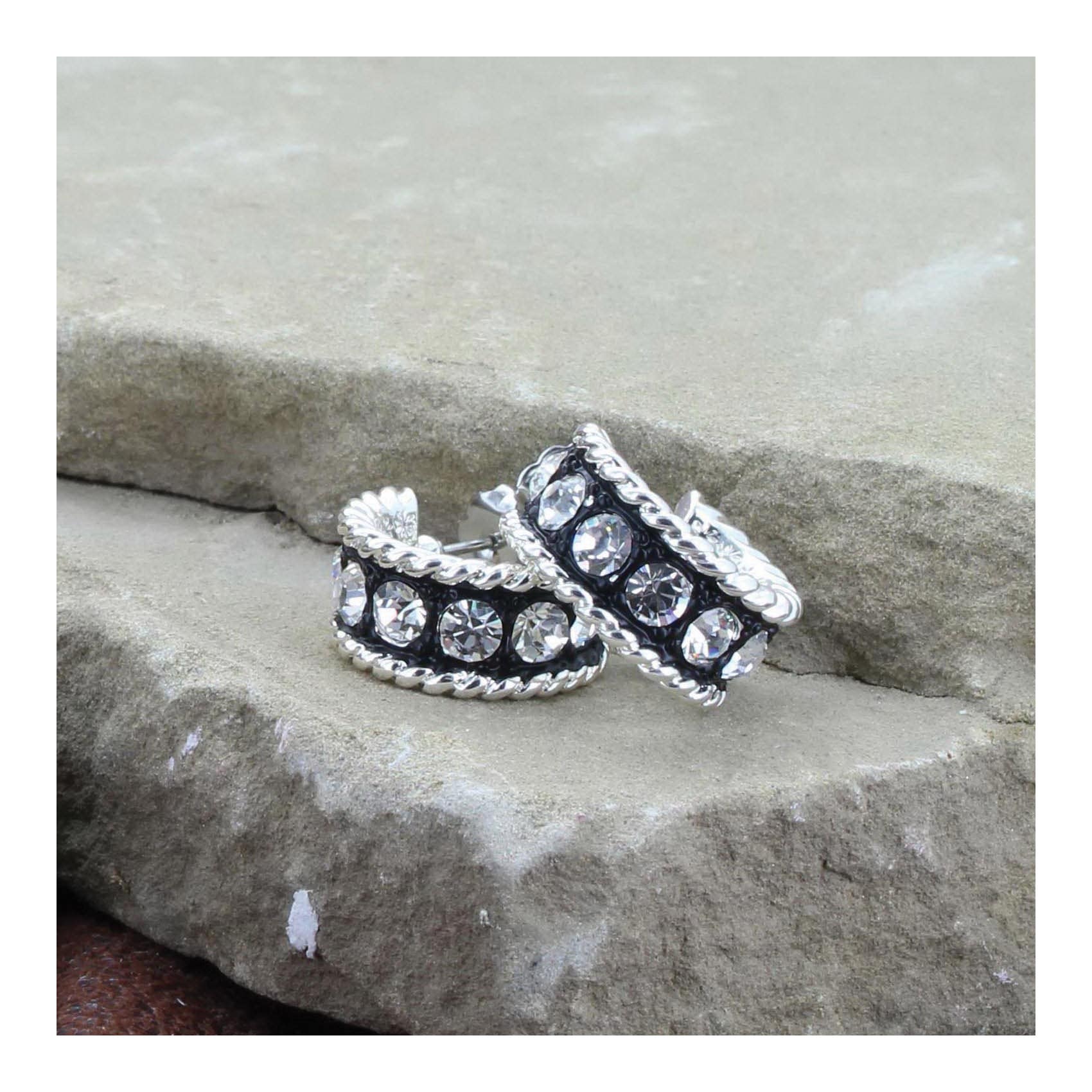 Montana Silversmiths Crystal Shine Small Hoop Earrings
