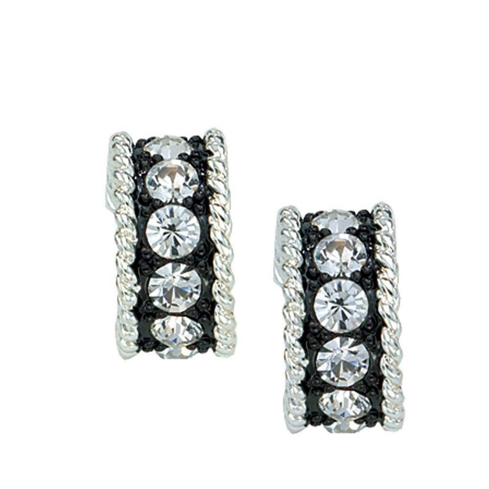 Montana Silversmiths Crystal Shine Small Hoop Earrings