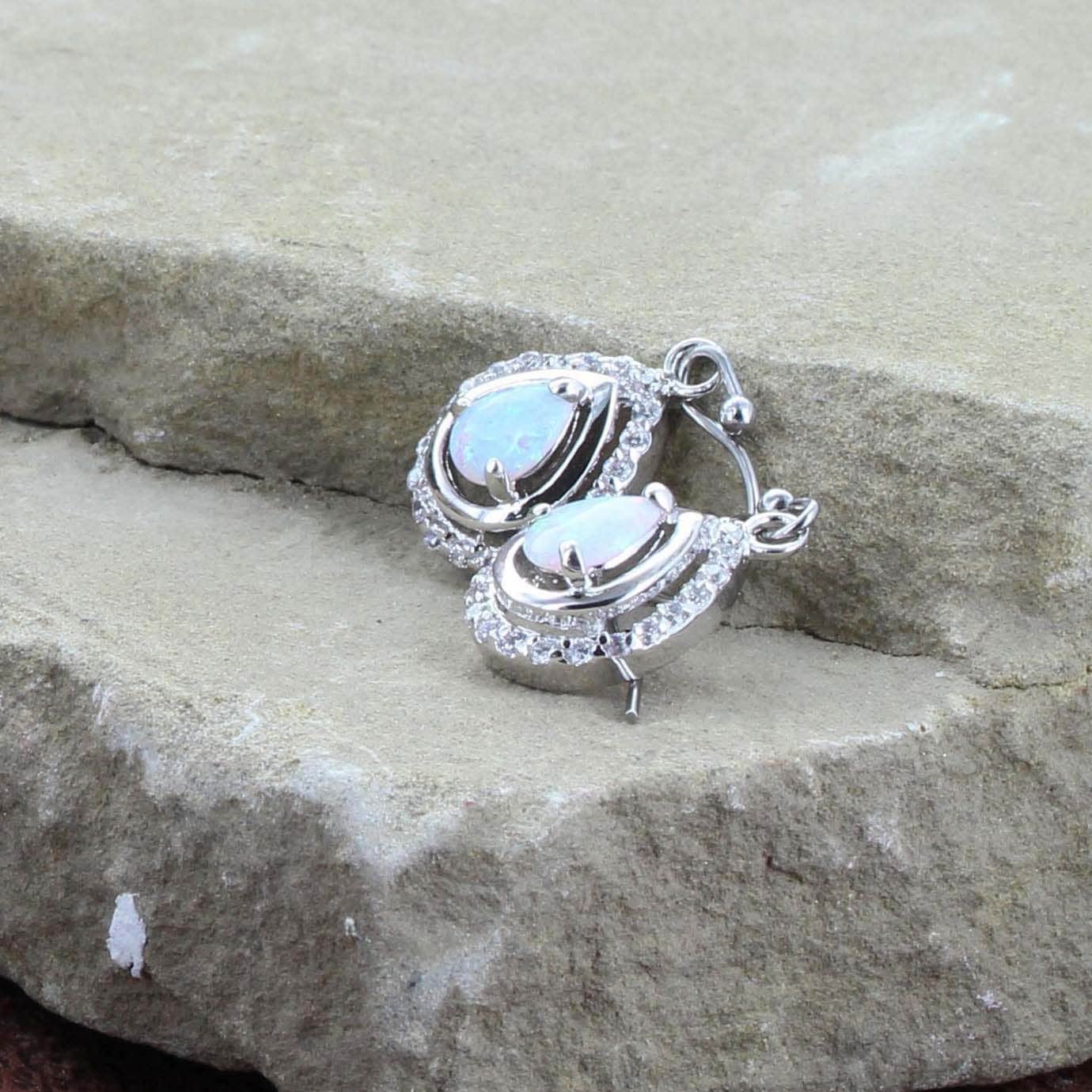 Montana Silversmiths River Lights on Ice Teardrop Earrings