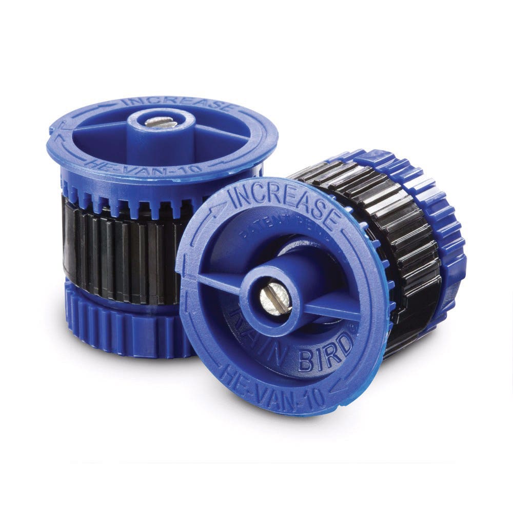 Rain Bird Spray Nozzle, 6 to 8 ft, 27 deg Nozzle Trajectory, High-Efficiency, Variable Arc Nozzle, Plastic