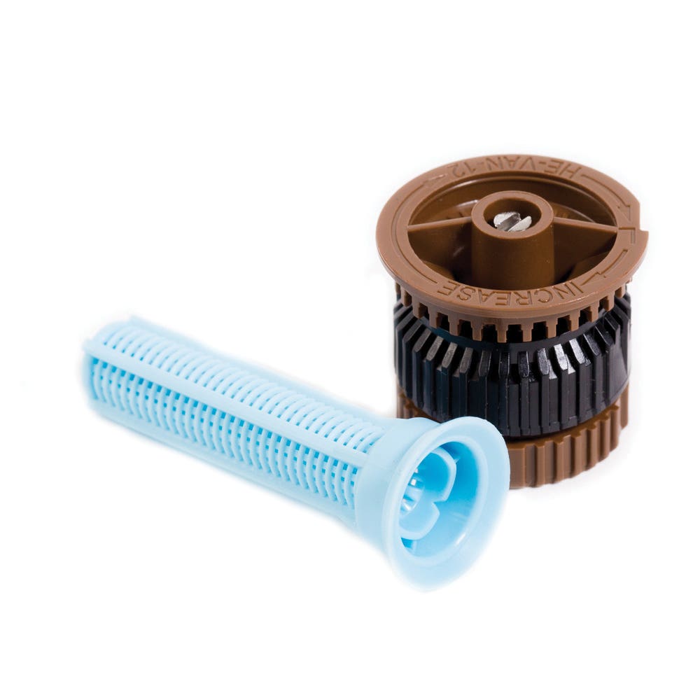 Rain Bird Spray Nozzle, 10 to 12 ft, 23 deg Nozzle Trajectory, High-Efficiency, Variable Arc Nozzle, Plastic