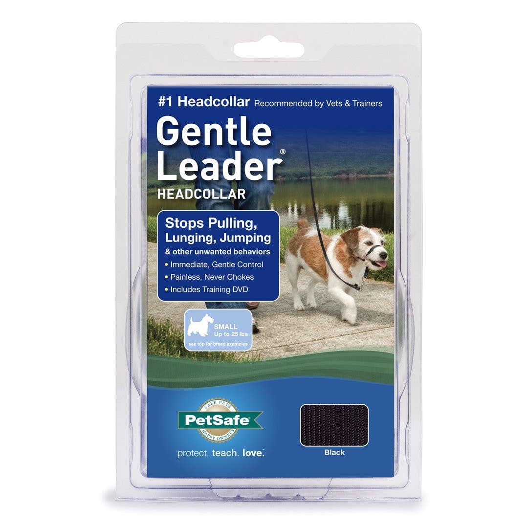 PetSafe Gentle Leader Dog Collar, 9 to 14 in Neck, Neoprene/Nylon, Black