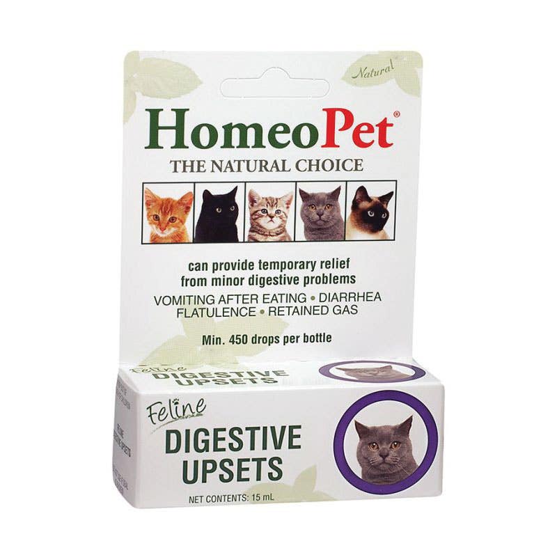 HomeoPet Feline 04724 Digestive Upsets Drop, Liquid, 15 mL Bottle
