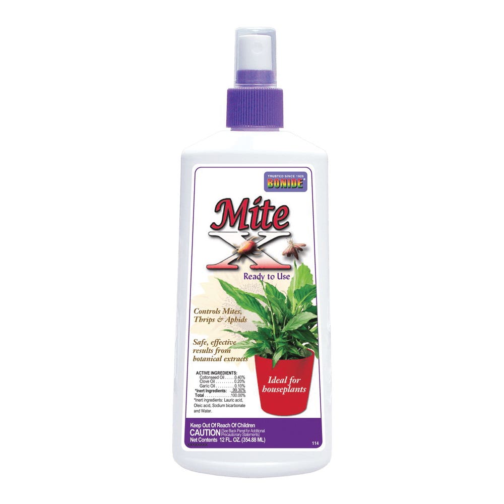Bonide MiteX Insect Killer, Liquid, Spray Application, Indoor, Outdoor, 12 oz