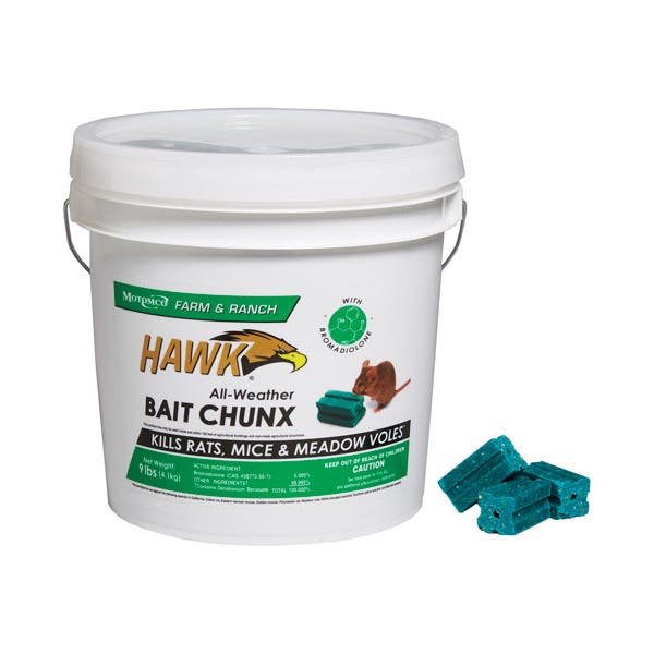 Hawk All Weather Bait Chunx, Wax Block, 9 lb, Pail