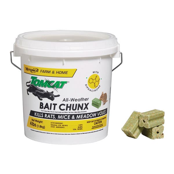 Tomcat All Weather Bait Chunx, Wax Block, 4 lb, Pail