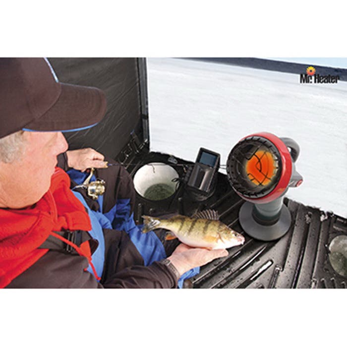 Mr. Heater F215100 Portable Heater with Oxygen Depletion System, 1 lb Fuel Tank, Propane, 3800 Btu, Black/Red