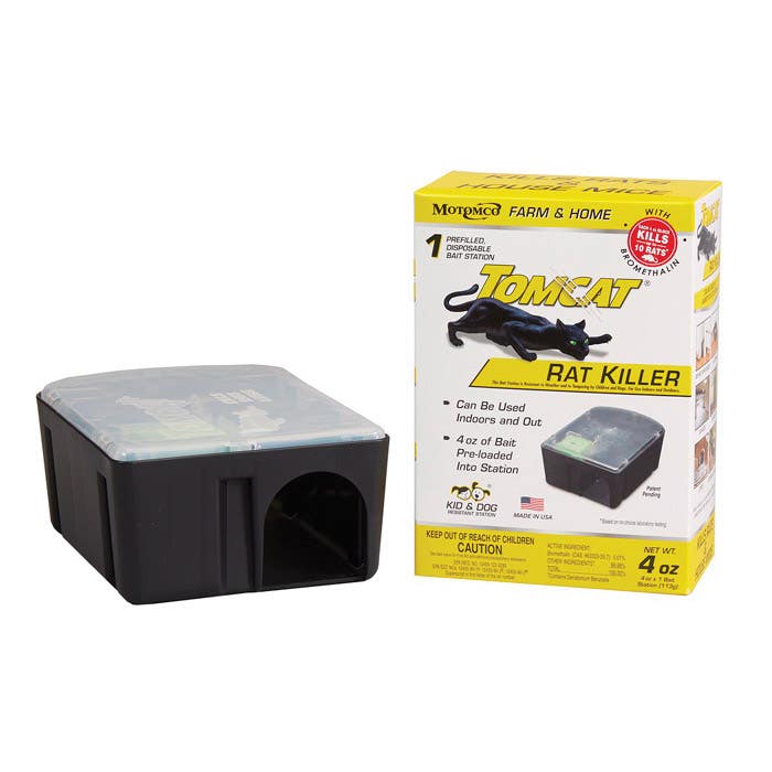 Tomcat Rat Killer Disposable Bait Station, 3 in L, 5-1/2 in W, 7-3/4 in H