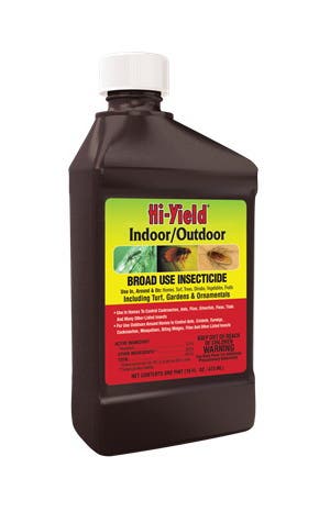 Hi-Yield Insecticide, Liquid, Pour Application, Indoor, Outdoor, 16 oz