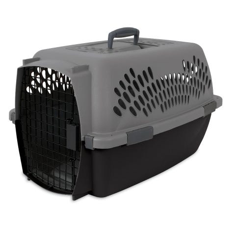 Aspenpet 21083 Fashion Pet Porter, 12 in W, 16.2 in D, 9 in H, 19 in, Plastic, Gray