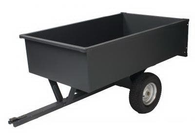 Precision Trailer Dump Cart, 1500 lb, Steel Deck, 16 in Wheel, Treaded Turf Wheel, Easy Dump Release Handle