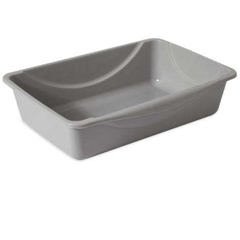 Petmate 22184 Basic Litter Pan, 16 in W, 12 in D, Plastic, Gray