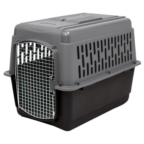 Aspenpet 21181 Pet Porter, 18-1/4 in W, 24-1/4 in D, 19-1/2 in H, 28 in, Plastic, Gray/Black