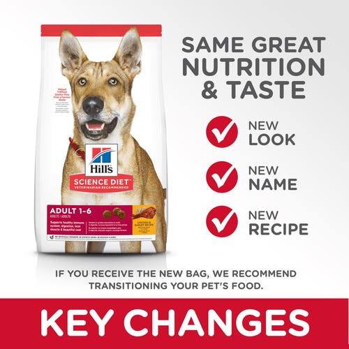 Science Diet Dog Food, Adult Breed, Dry, 35 lb Bag - 1096