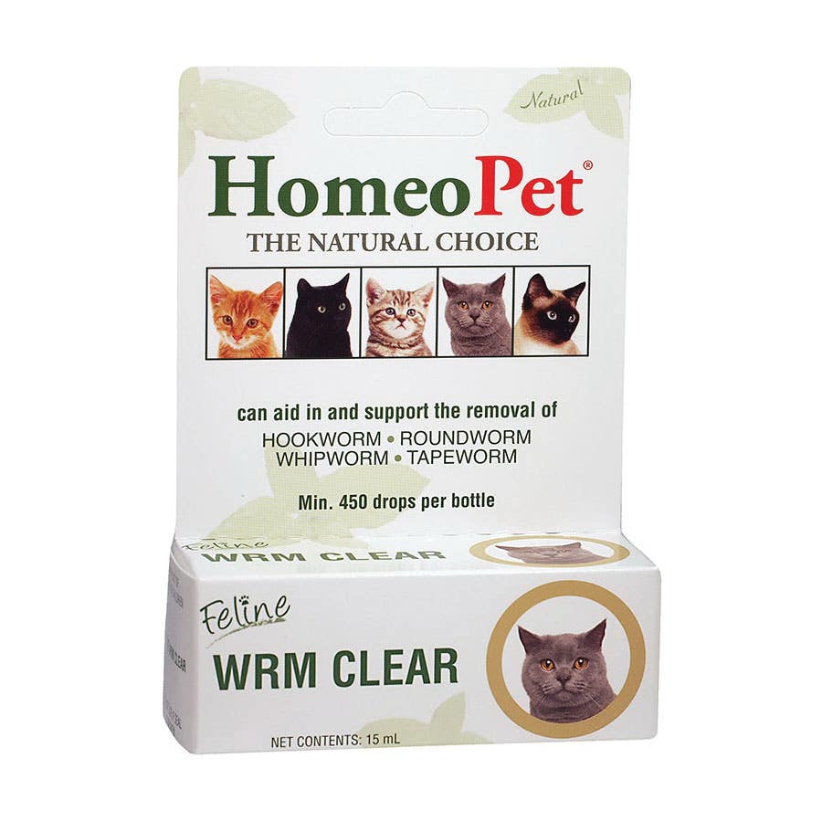 HomeoPet Feline 04730 WRM Clear Drop, Liquid, 15 mL Bottle