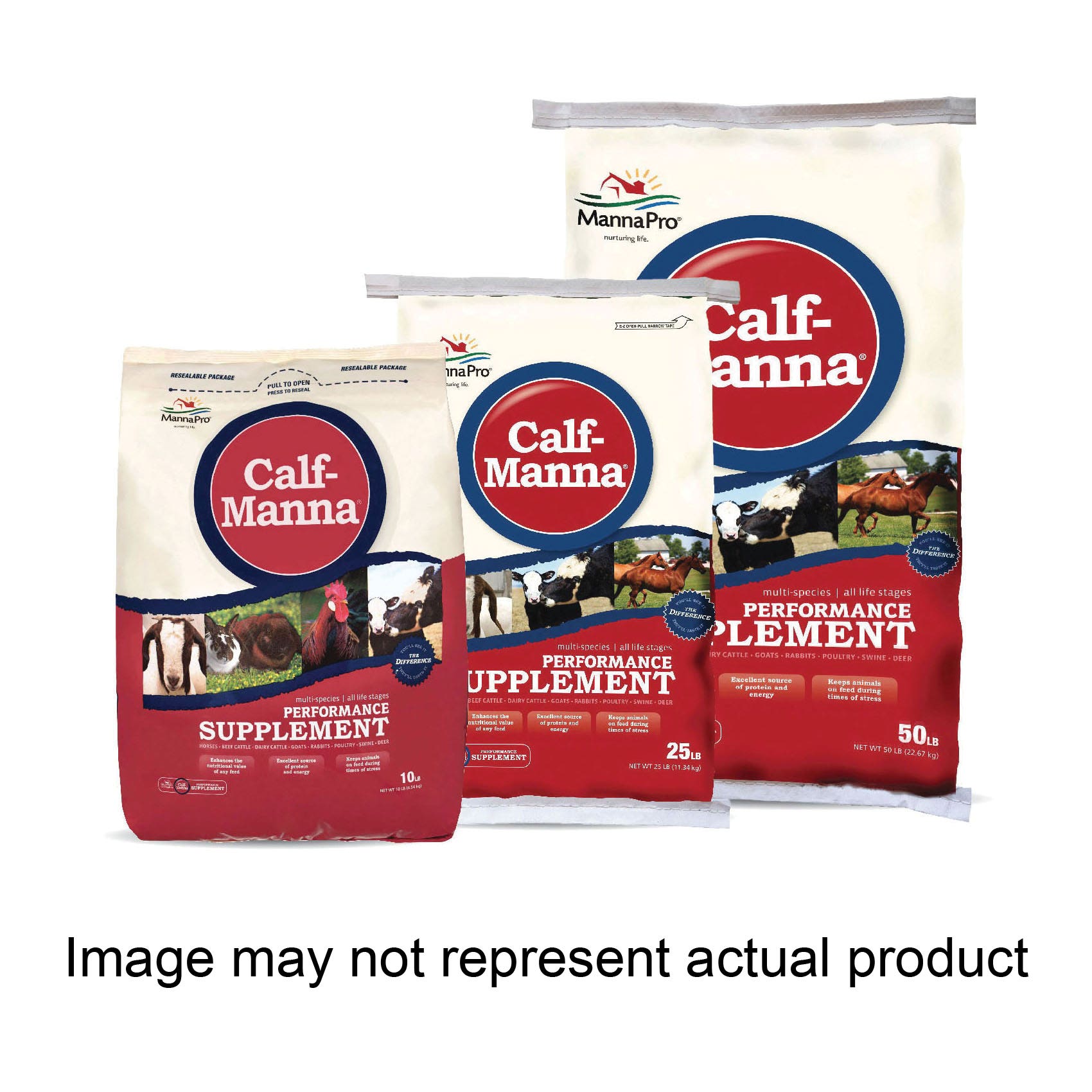 Manna Pro 1000103 Calf Feed Supplement, Pellet, 10 lb Bag