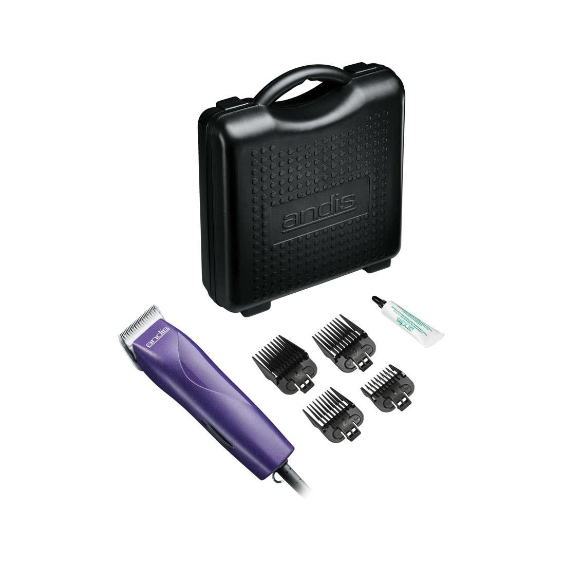Andis Pro-Animal Detachable Blade Clipper Kit, 120 V, 60 Hz, Polymer, Purple, Dog Sleeve