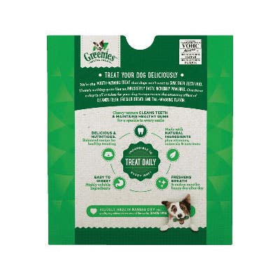 Greenies Original TEENIE 428634 Dog Dental Treat, 27 oz Bag