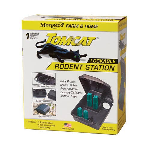Tomcat Rodent Bait Station, 8-1/2 in L, 4-3/4 in W, 10 in H