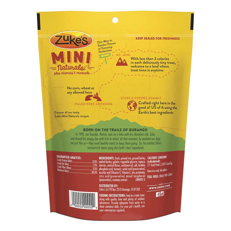 Zuke's Mini Naturals 079210 Dog Treat, Mini, 6 oz Pouch