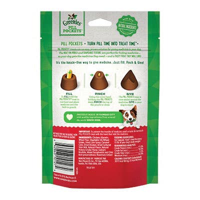Greenies Pill Pockets 428273 Dog Treat, Hickory Smoke Flavor, 7.9 oz Bag