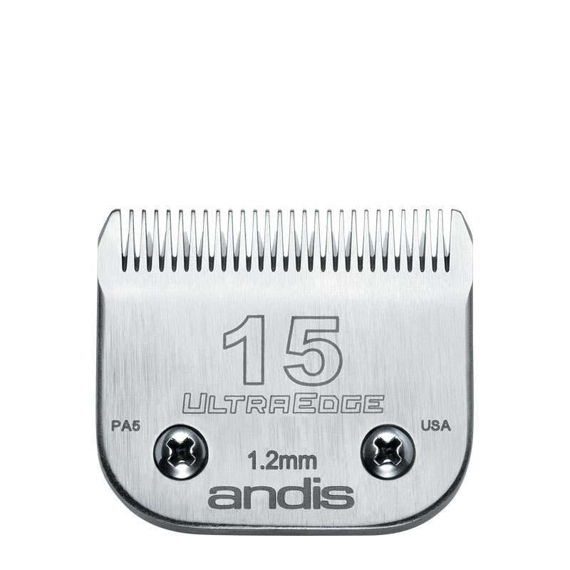 Andis UltraEdge #15 Detachable Blade, Carbon Steel, Chrome Blister