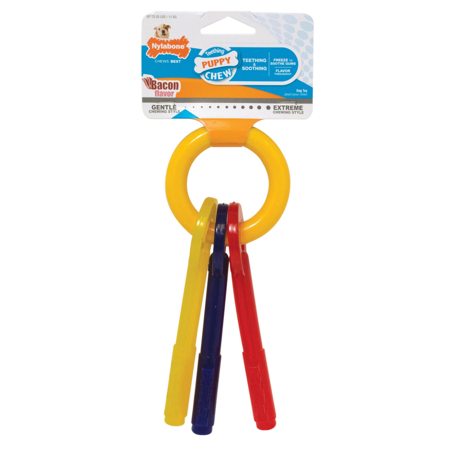 Nylabone Puppy Chew N219P Dog Toy, XS, Chew Toy, Teething Keys
