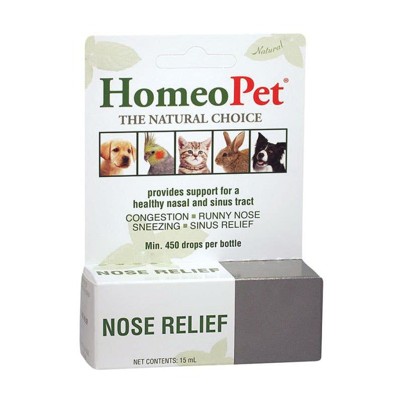 HomeoPet 14702 Nose Relief, Liquid, 15 mL Bottle