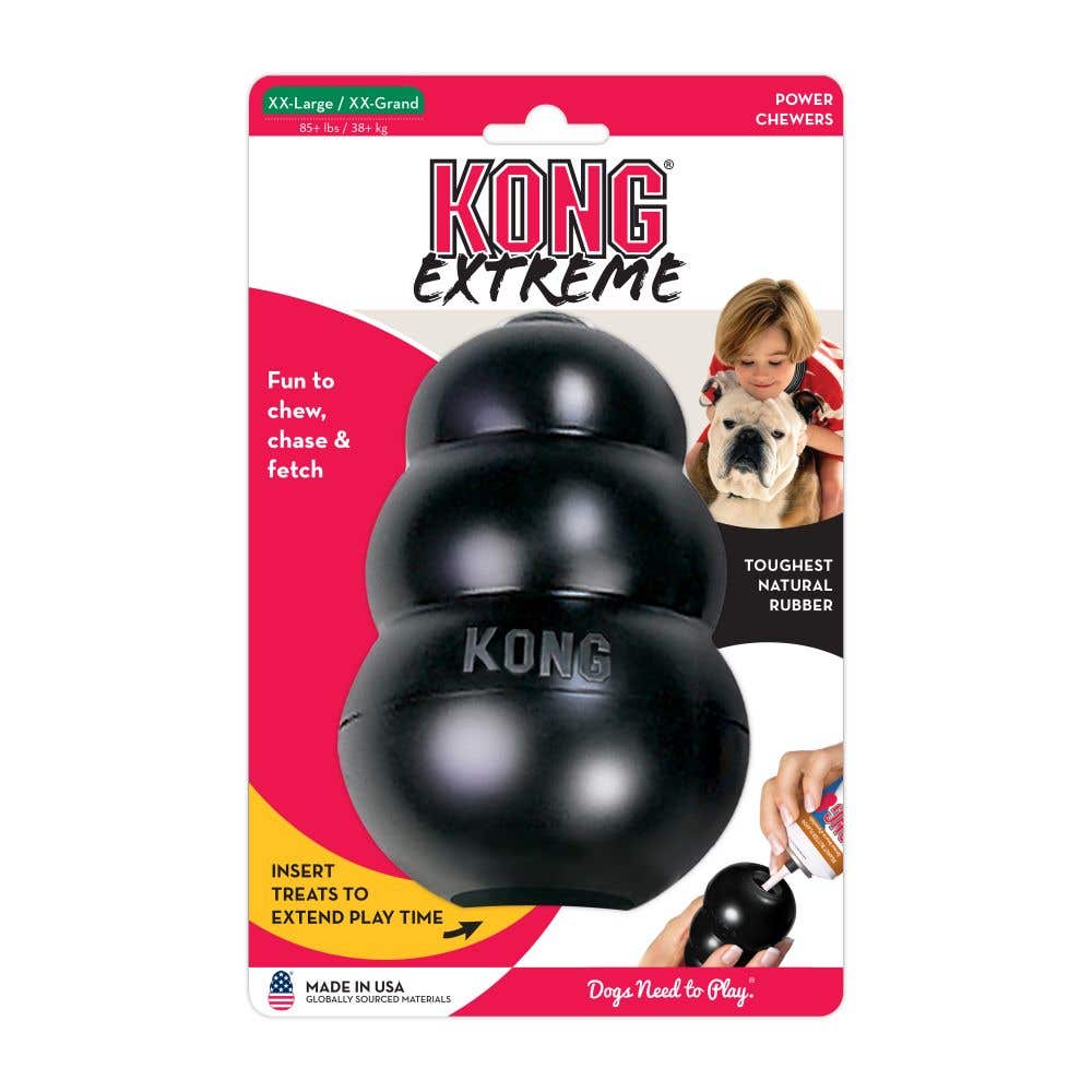 Kong Extreme Dog Toy, 2XL, Rubber, Black